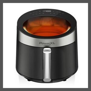 PowerXL -  5.3QT Air Fryer 360 Supercharged Hot Windo Black
